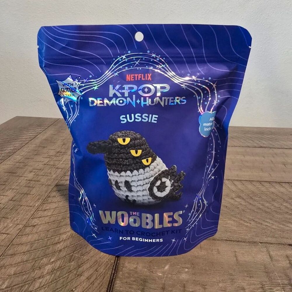 NEW The Woobles Netflix KPop Demon Hunters Sussie Crochet Kit Beginner